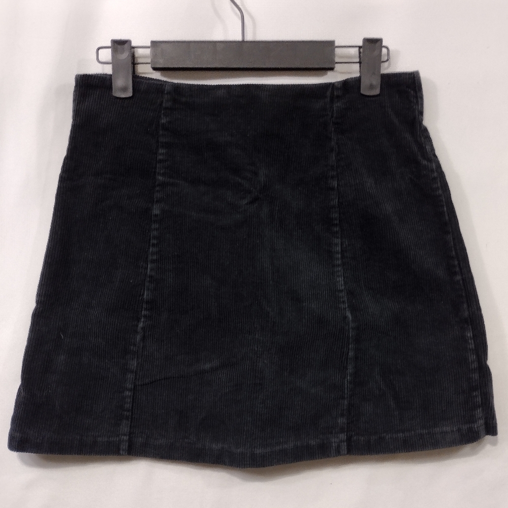 Brandy Melville A-line Corduroy Skirt Women's OS Black Preppy Academia Y2K 90s - Picture 1 of 7
